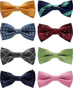 img 4 attached to Belluno Pre Tied Bow Ties Adjustable Children Boys' Accessories