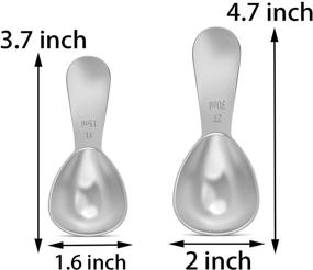 img 3 attached to Hulless Coffee Scoops Stainless Measuring