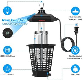img 1 attached to 🌙 Redhouse Mosquito &amp; Bug Zapper: Waterproof UV Light Indoor &amp; Outdoor Pest Killer – Portable Electric 18W / 4200V for Home, Patio &amp; Backyard
