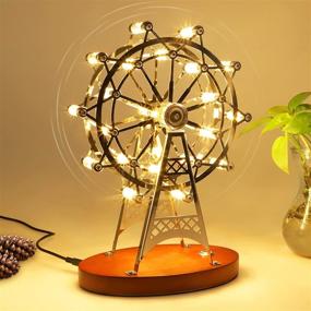 img 4 attached to 🎡 Modern 8W Ferris Wheel Desk Lamp: Creative Handmade LED Touch Control Table Lamp for Living Room, Bedroom, and Christmas Décor