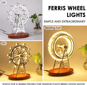 img 2 attached to 🎡 Modern 8W Ferris Wheel Desk Lamp: Creative Handmade LED Touch Control Table Lamp for Living Room, Bedroom, and Christmas Décor