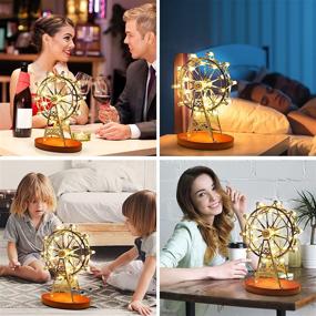img 1 attached to 🎡 Modern 8W Ferris Wheel Desk Lamp: Creative Handmade LED Touch Control Table Lamp for Living Room, Bedroom, and Christmas Décor