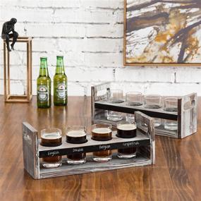 img 3 attached to 🍽️ MyGift Torched Serving Caddies Chalkboard: Organize and Serve in Style!