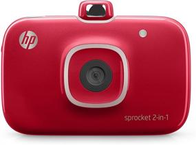 img 4 attached to Фотопринтер и мгновенная камера HP Sprocket 2 в 1 - Печать фотографий из социальных сетей на самоклеющейся бумаге (красный)