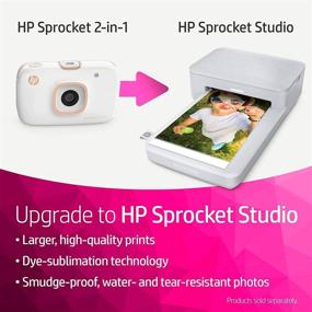 img 3 attached to Фотопринтер и мгновенная камера HP Sprocket 2 в 1 - Печать фотографий из социальных сетей на самоклеющейся бумаге (красный)