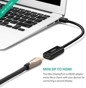 img 3 attached to 💻 UGREEN адаптер Mini DisplayPort to HDMI - Thunderbolt 2.0 4K Mini DP to HDMI кабель для MacBook Pro, MacBook Air, iMac, Surface Book, Thinkpad, Google Pixel, Chromebook - Черный