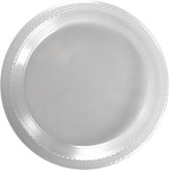 🍽️ 50 count exquisite clear plastic 7 inch disposable dessert/salad plates - solid color logo