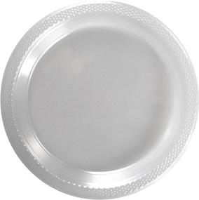 img 4 attached to 🍽️ 50 Count Exquisite Clear Plastic 7 Inch Disposable Dessert/Salad Plates - Solid Color