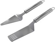 🔪 serrated stainless steel spatula server логотип