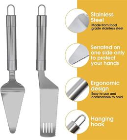 img 3 attached to 🔪 Serrated Stainless Steel Spatula Server