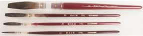 img 1 attached to Mack Brush 179-8 #8 Brown Pencil Quill with Plain Wood Handle for Mack Sign: Premium Quality Art Supply