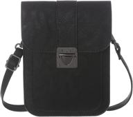 minicat crossbody synthetic leather black gray logo