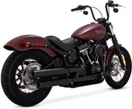 🏍️ vance & hines 2018-новые slip-ons black eliminator 300 для softail street bob, low rider, softail slim, fat boy и breakout логотип