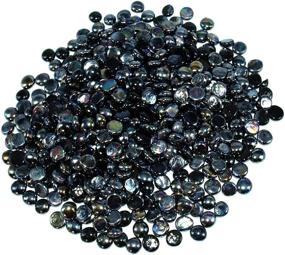 img 4 attached to 💎 5 LB Black Decorative Flat Glass Marbles: Perfect for Vases, Crafts, Table Scatter and More!