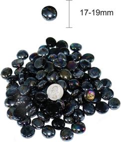 img 3 attached to 💎 5 LB Black Decorative Flat Glass Marbles: Perfect for Vases, Crafts, Table Scatter and More!