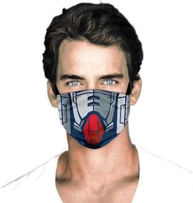 img 2 attached to 🎭 Adjustable Reusable Face Mask Set - 2Pcs Men Women's Balaclava Bandana with EarLoops