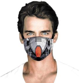 img 3 attached to 🎭 Adjustable Reusable Face Mask Set - 2Pcs Men Women's Balaclava Bandana with EarLoops