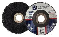 🎨 benchmark abrasives 4-1/2" silicon carbide paint and rust stripping cup wheel 7/8" arbor versatile stripping pads - 10 pack: a high-performance solution for removing paint and rust efficiently logo