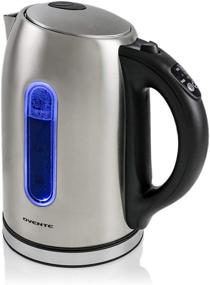 img 4 attached to 🔥 Ovente Electric Stainless Steel Hot Water Kettle 1.7 Liter - 5 Temperature Control, BPA-Free & Auto Shut-Off - Silver KS88S