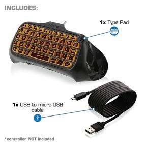 img 3 attached to 🎮 Enhance Your PlayStation 4 Gaming Experience with Nyko Type Pad - Built-in Rechargeable Battery, Speaker, Full QWERTY Keyboard & .com Shortcut