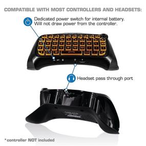 img 1 attached to 🎮 Enhance Your PlayStation 4 Gaming Experience with Nyko Type Pad - Built-in Rechargeable Battery, Speaker, Full QWERTY Keyboard & .com Shortcut