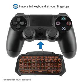 img 2 attached to 🎮 Enhance Your PlayStation 4 Gaming Experience with Nyko Type Pad - Built-in Rechargeable Battery, Speaker, Full QWERTY Keyboard & .com Shortcut