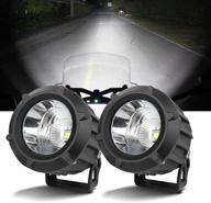 🚗 chelhead led driving light - 2pcs cree 25w 6000k spot beam round led work light pod for off-road 4x4 pickup truck, motorcycle, jeep, suv, truck, wrangler, boat, tractor logo