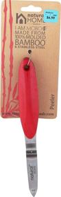 img 2 attached to 🍒 Efficient Molded Bamboo & Stainless Steel Peeler for Home Use, in Vibrant Cherry Red