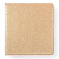 📸 webster's pages gold glitter pu leather creative photo album - 8.5" x 9" x 2" - 25 photo pages logo