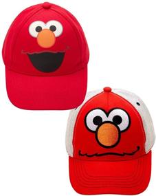 img 3 attached to 🧢 Sesame Street Boys Elmo 2-Pack Cotton Baseball Caps (Ages 2-4)