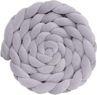 🔲 мягкая подушка с узлом crisschirs - ручная работа, серый декор для спальни логотип