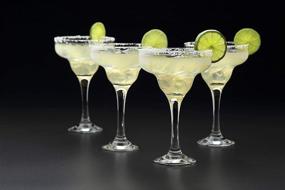 img 1 attached to 🍹 Epure Firenze Collection 4 Piece Margarita Glass Set - Timeless Elegance for Margaritas, Pina Coladas, Daiquiris, and More!