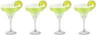 🍹 epure firenze collection 4 piece margarita glass set - timeless elegance for margaritas, pina coladas, daiquiris, and more! logo