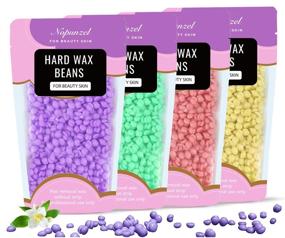 img 4 attached to 🌟 Painless Nopunzel Hard Wax Beans with Customizable Flavors for Easy At-Home Hair Removal - Full Body Brazilian, Bikini, Face, Legs, Eyebrows - 14 oz Waxing Beads Kit, Ideal for Men and Women