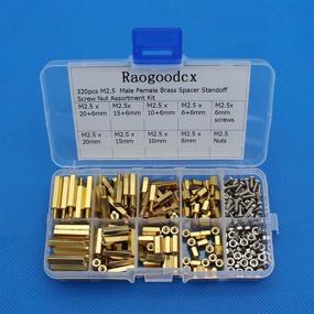 img 2 attached to 🔩 320Pcs M2.5 Male Female Brass Standoff Spacer Screw Nut Assortment Kit - 6mm 10mm 15mm 20mm Sizes