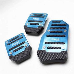 img 1 attached to 🚗 BESPORTBLE 2pcs Car Brake Accelerator Gas Pedals: Professional Anti-Skid Foot Clutch Treadle Cover Replacement - Blue