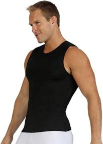 img 2 attached to 👕 Insta Slim Men's Compression Sleeveless Crew Neck Muscle Shirt - The Ultimate Slimming Body Shaper Undershirt