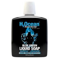 16oz blue green liquid soap - refreshing and gentle cleansing formula for all skin types logo