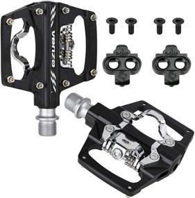 img 2 attached to 🚲 Venzo Dual Function Platform Multi-Use Pedals - Perfect for Shimano SPD Mountain Bikes - Great for Touring, Road, Trekking