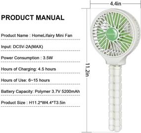 img 3 attached to 👶 HomeLifairy Stroller Fan: Rechargeable Clip-On 5200mAh Battery Fan for Ultimate Portability during Stroller Rides, Car Seat & Crib