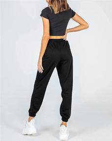 img 2 attached to 🔥 Warmth and Comfort: AUTOMET Women's High Waisted Winter Cinch Bottom Sweatpants with Pockets - Perfect for Athletic, Sporty Jogging!