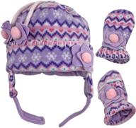 n'ice caps colorful prints fleece hat and mittens winter set for little girls and babies logo