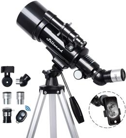 img 4 attached to 70mm Portable Telescope with AZ Mount, Fully Multi-Coated Optics, Wireless Remote - Ideal for Kids & Adults, Astronomical Refracting Telescopes, Tripod Phone Adapter, Carrying Bag Included
