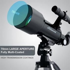 img 3 attached to 70mm Portable Telescope with AZ Mount, Fully Multi-Coated Optics, Wireless Remote - Ideal for Kids & Adults, Astronomical Refracting Telescopes, Tripod Phone Adapter, Carrying Bag Included