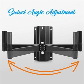 img 1 attached to 🔊 Pyle PSTND6 Speaker Bracket Wall Mount (Pair) - Adjustable Swivel Angle, Long Arm Distance, and Solid Steel Pin for Hanging Speakers on Flat Surfaces