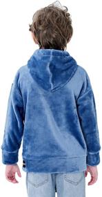 img 3 attached to Cozy Bear Fleece Pullover Sweatshirts: Half Zip up Hoodie for Boys and Girls (4-12Y)