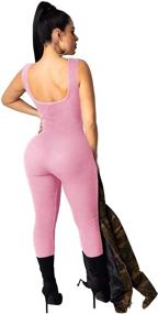 img 2 attached to TOPSRANI Backless Jumpsuits Bodysuit Playsuit - Stylish Women's Clothing for Jumpsuits, Rompers & Overalls