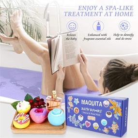 img 1 attached to 🛀 Bath Bomb Gift Set – MAQUITA 8Pcs Bath Bombs with Natural Essential Oils for Bubble & Spa Bathing, Fizzy Spa to Hydrate Dry Skin – Ideal Birthday, Mother's Day, Him, Her, Kids Gift