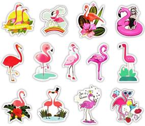 img 2 attached to 🔥 Vinyl Flamingo Stickers Pack - 50 Pcs Cute Flamingo Decals for Laptops, iPad, Cars, Luggage, Water Bottles, and Helmets from Honch