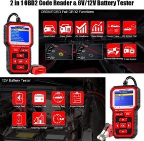 img 2 attached to 🚗 KONNWEI KW681: 2 в 1 Сканер для диагностики автомобиля и тестер аккумулятора с считывателем кодов двигателя.